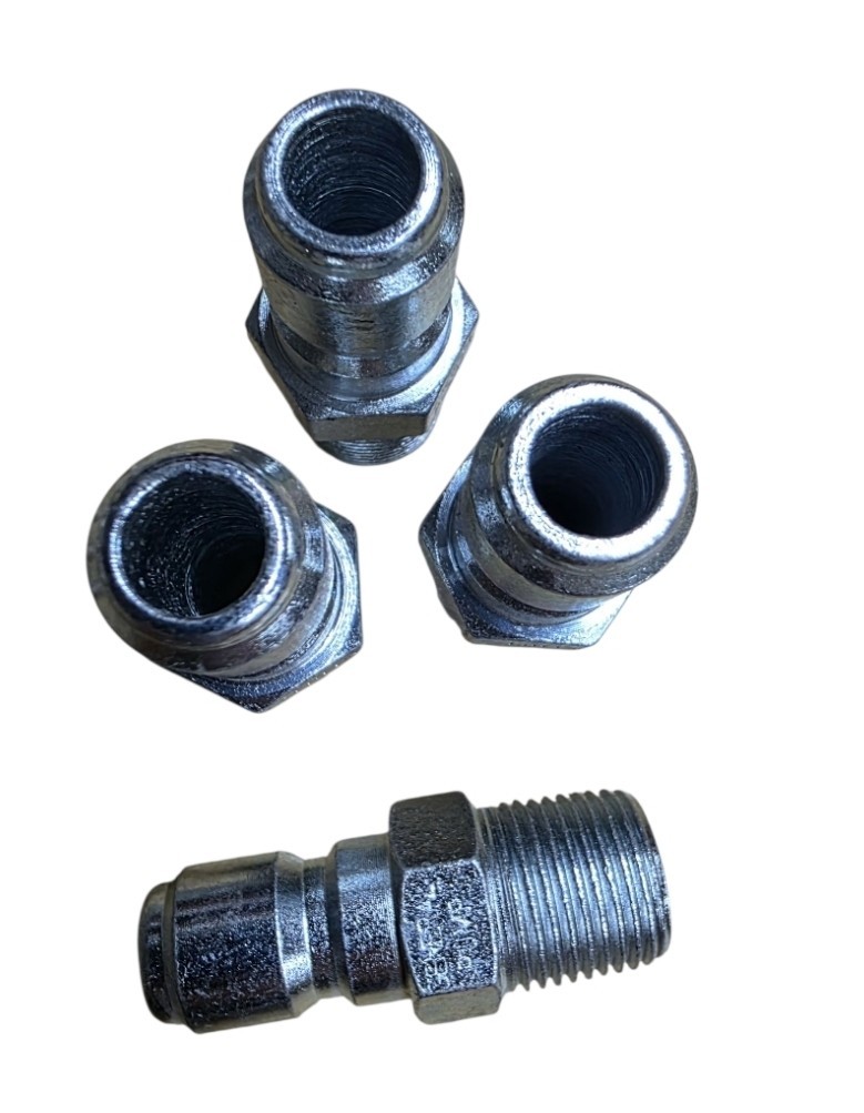 4- Pressure Power Washer Quick Connect Plug 3/8 in MPT x 3/8 in Zinc Steel
