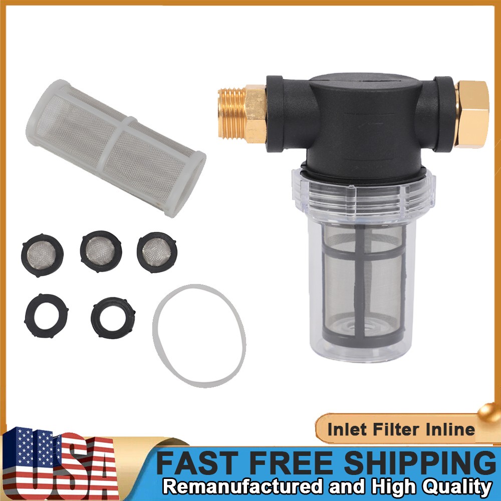 Garden Hose Filter for Pressure Washer Inlet Water Inline Filter for Sediment