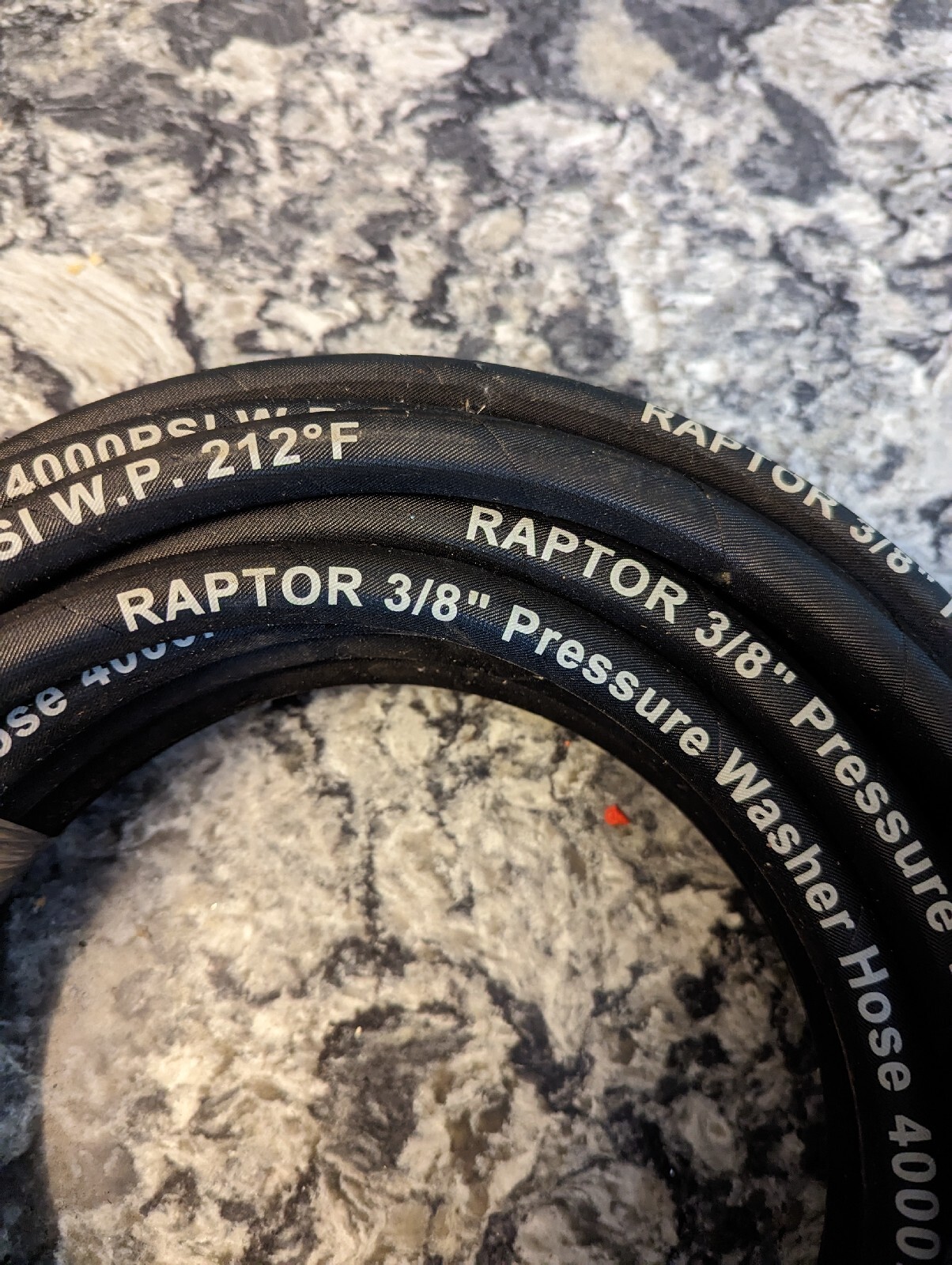 Raptor Blast 4000 PSI 3/8″ x 50′ Non Marking Pressure Washer Hose