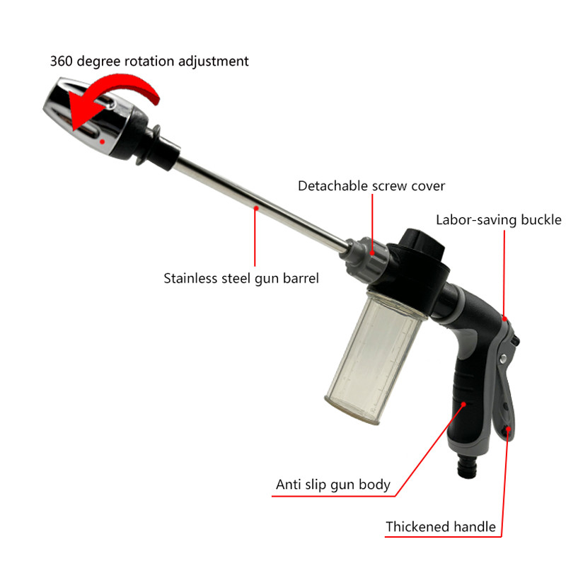 Car Snow Foam Washer Gun High Pressure Garden Wash Cleaning Soap Bottle Sprayer