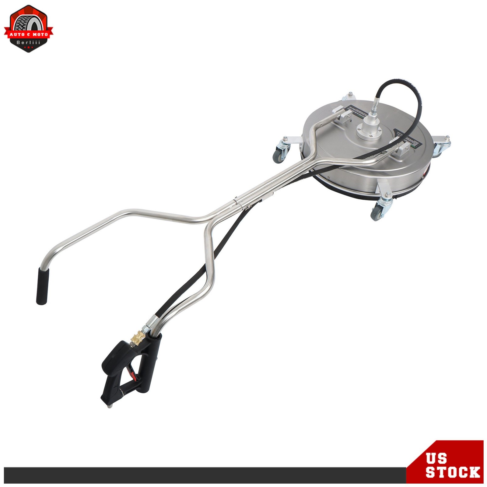 Quick Connect Pressure Washer Surface Cleaner 6000 psi 20 in w/ Handles & Wheels