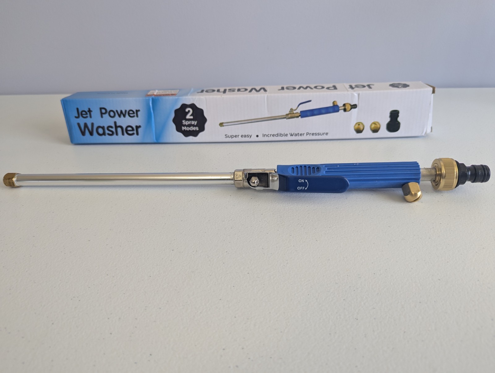 Jet Power Washer Wall Water Spray Gun Nozzle Wand Attachment High Hose