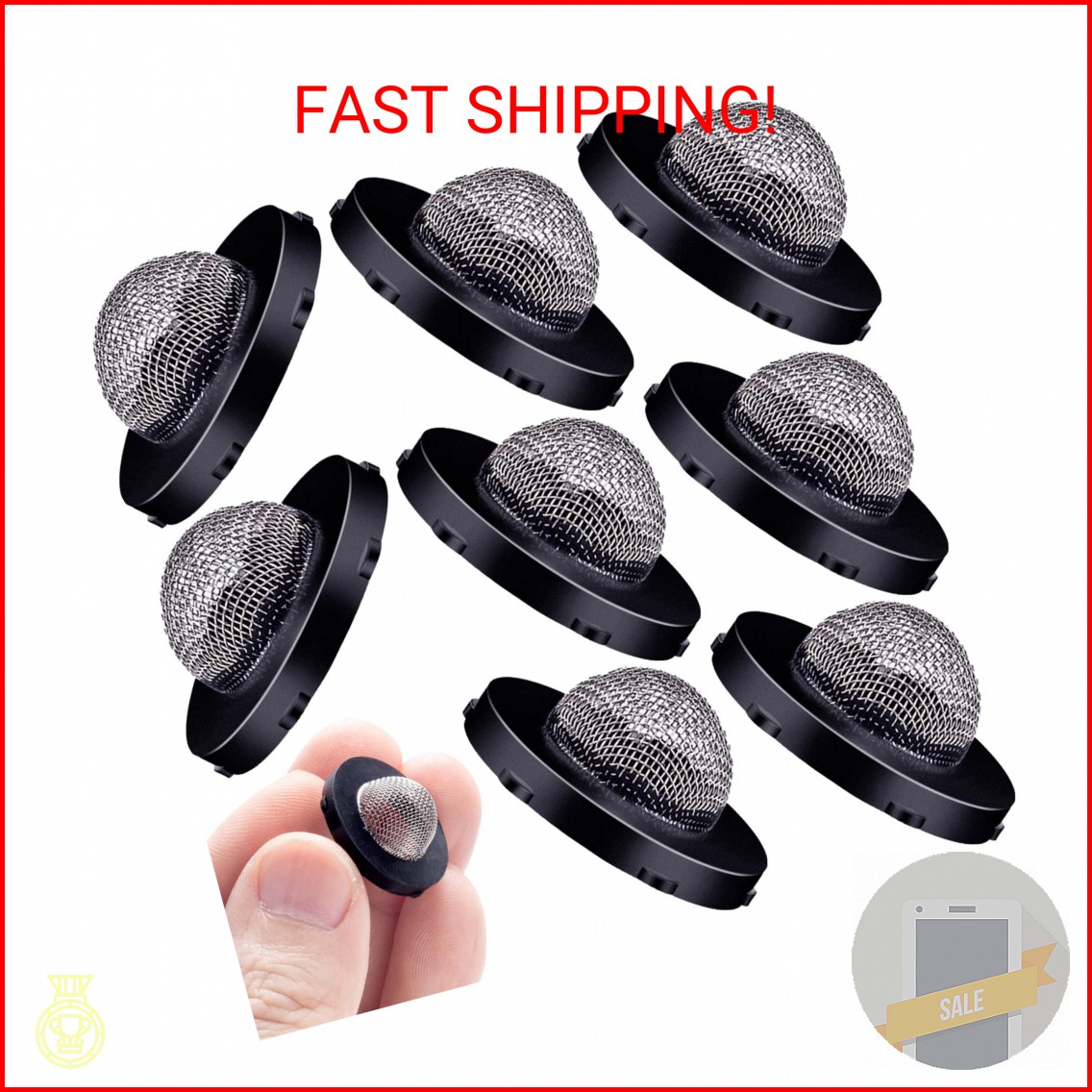 VARMDUKKE 8PCS Hose Water Filter Washers, Inlet Hose Washer with Screen