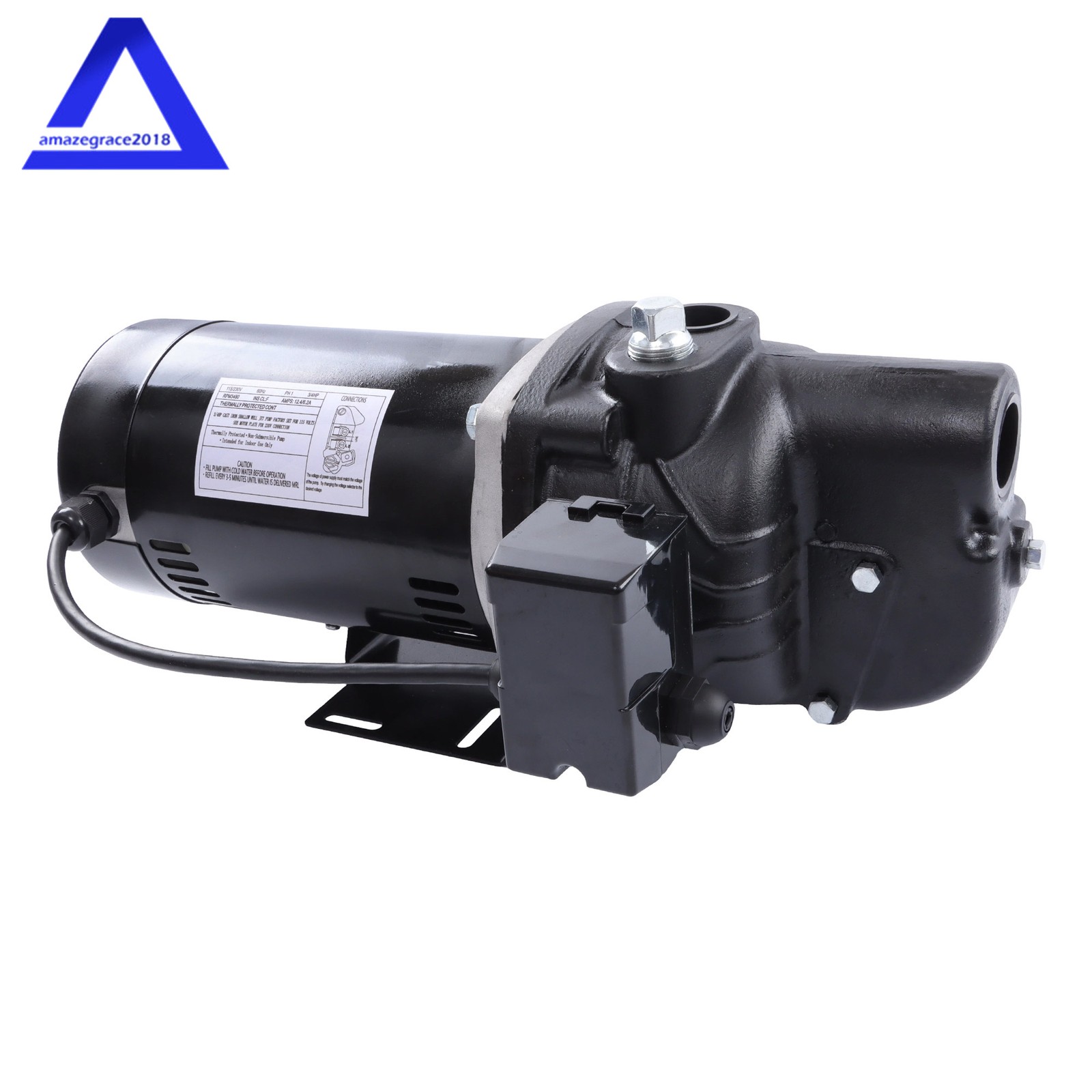 Heavy Duty 3/4 HP Shallow Well Jet Pump SWS75 Up to 510 GPH 115/230V 3480RPM