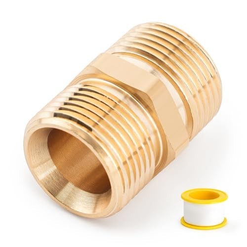Pressure Washer Hose Connector M22 14mm Male to Male Adapter 5000 PSI Brass