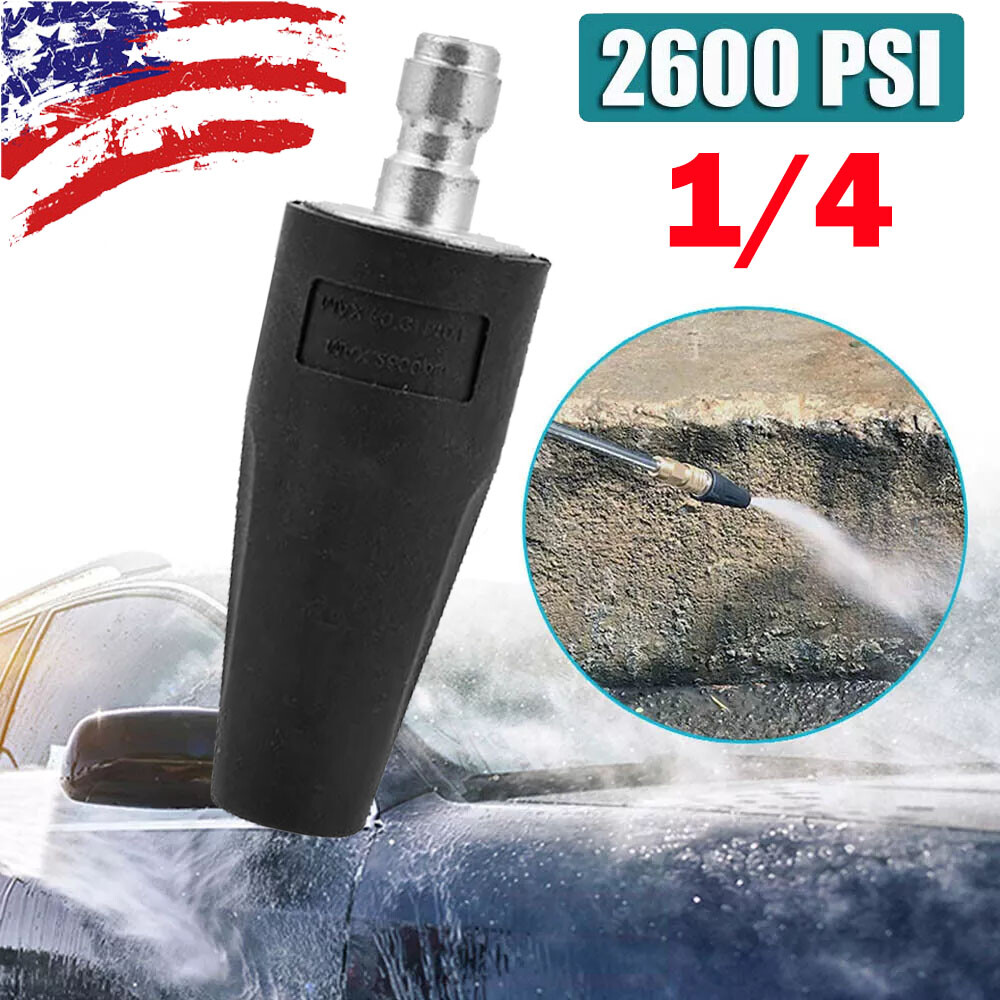High Pressure Washer Jet Wash Dirt Blaster Rotating Turbo Nozzle Spray Tip USA