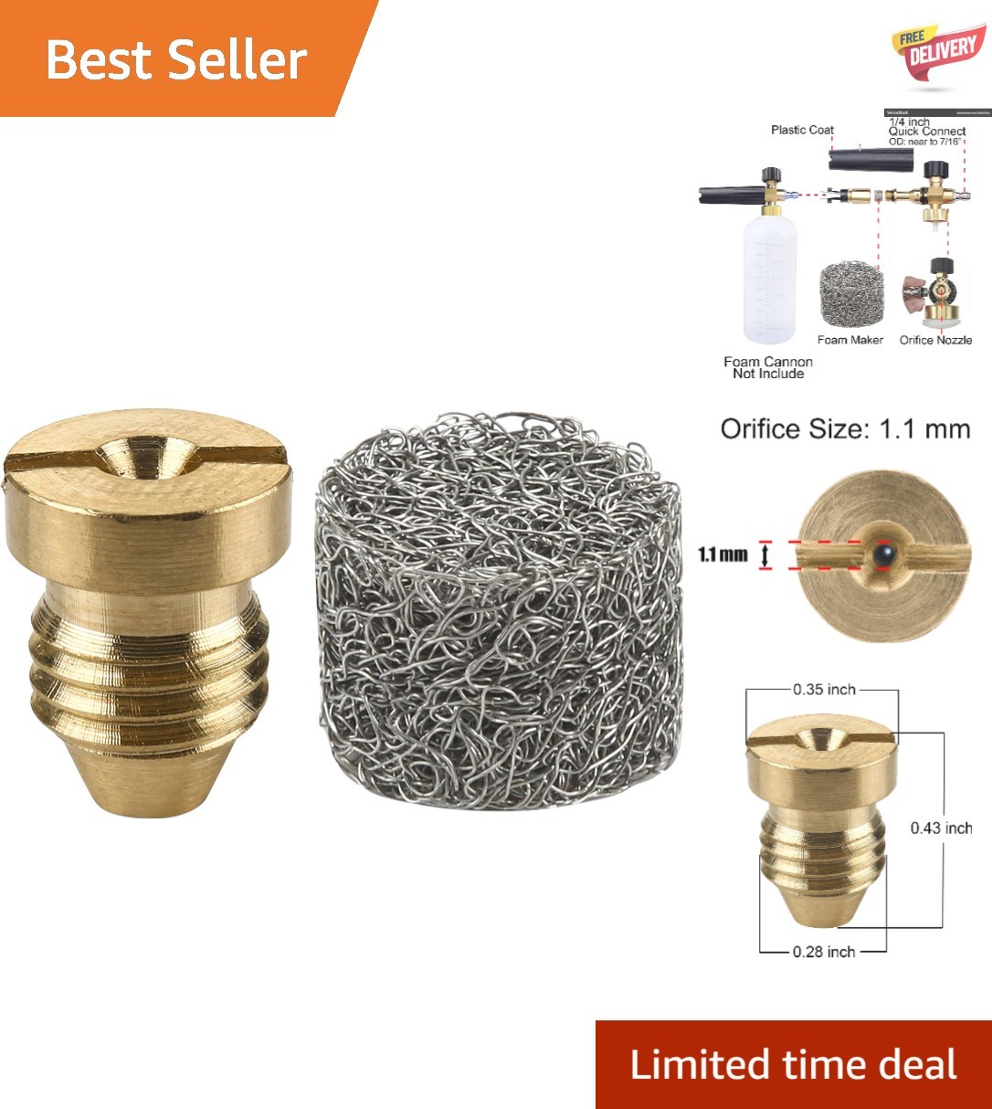 Car Detailing Foam Maker & Orifice Nozzle Tips – Ultimate Cleaning Solution