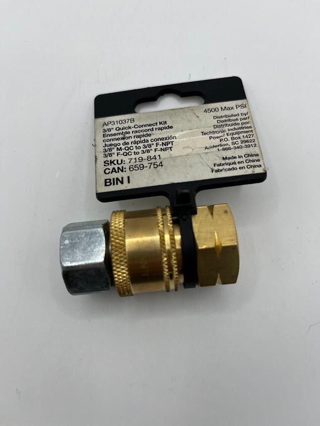 Powercare 3/8 in. Male Quick-Connect x Female NPT Kit for Pressure Washer