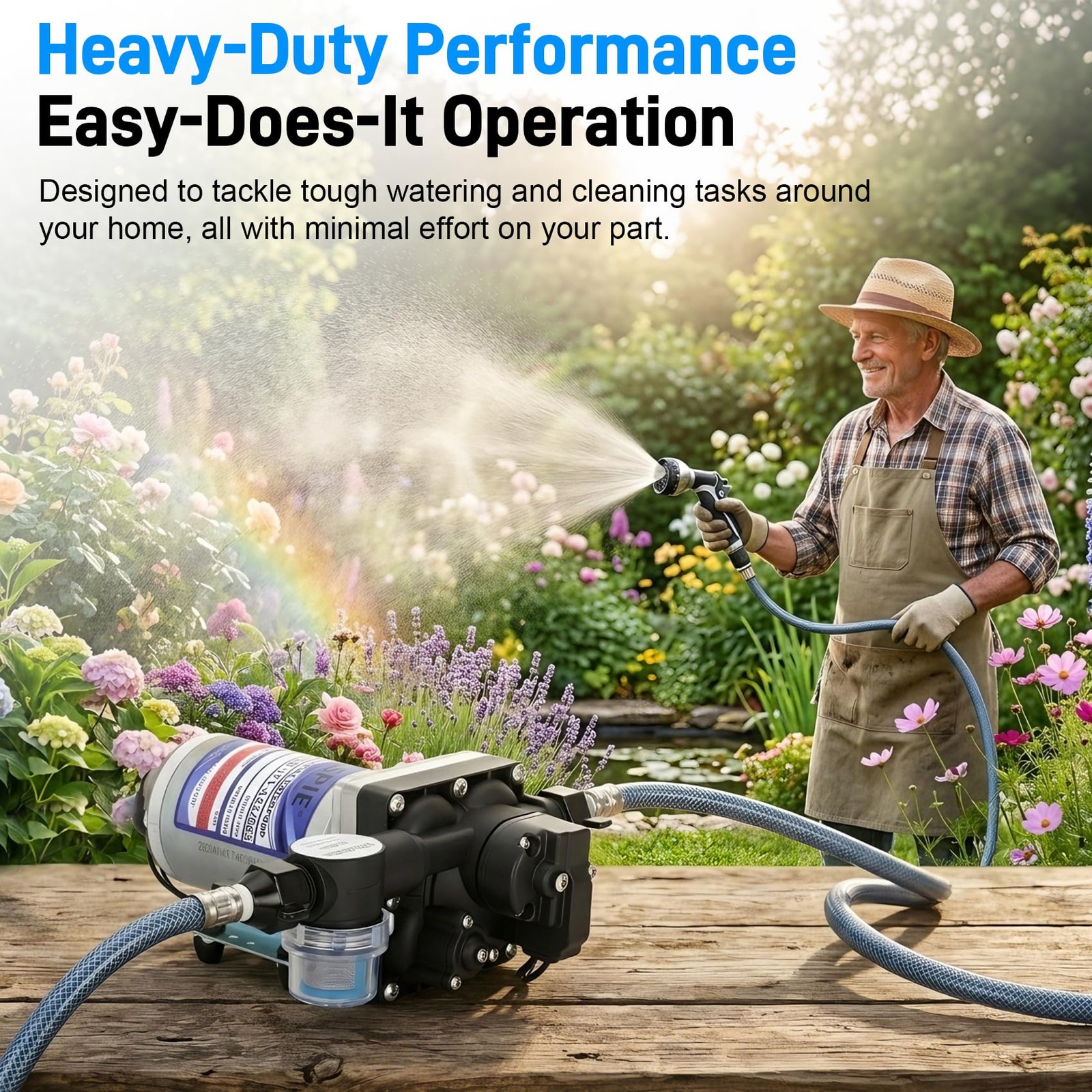 4008-171-A65/E65 Water Pump, 115V 3.0GPM with Strainer, Portable Utility Wate…