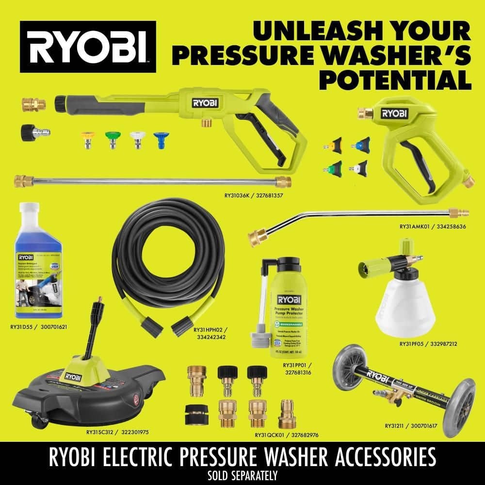 2100 PSI 1.2 GPM Cold Water Corded Electric Pressure Washer with Foamer