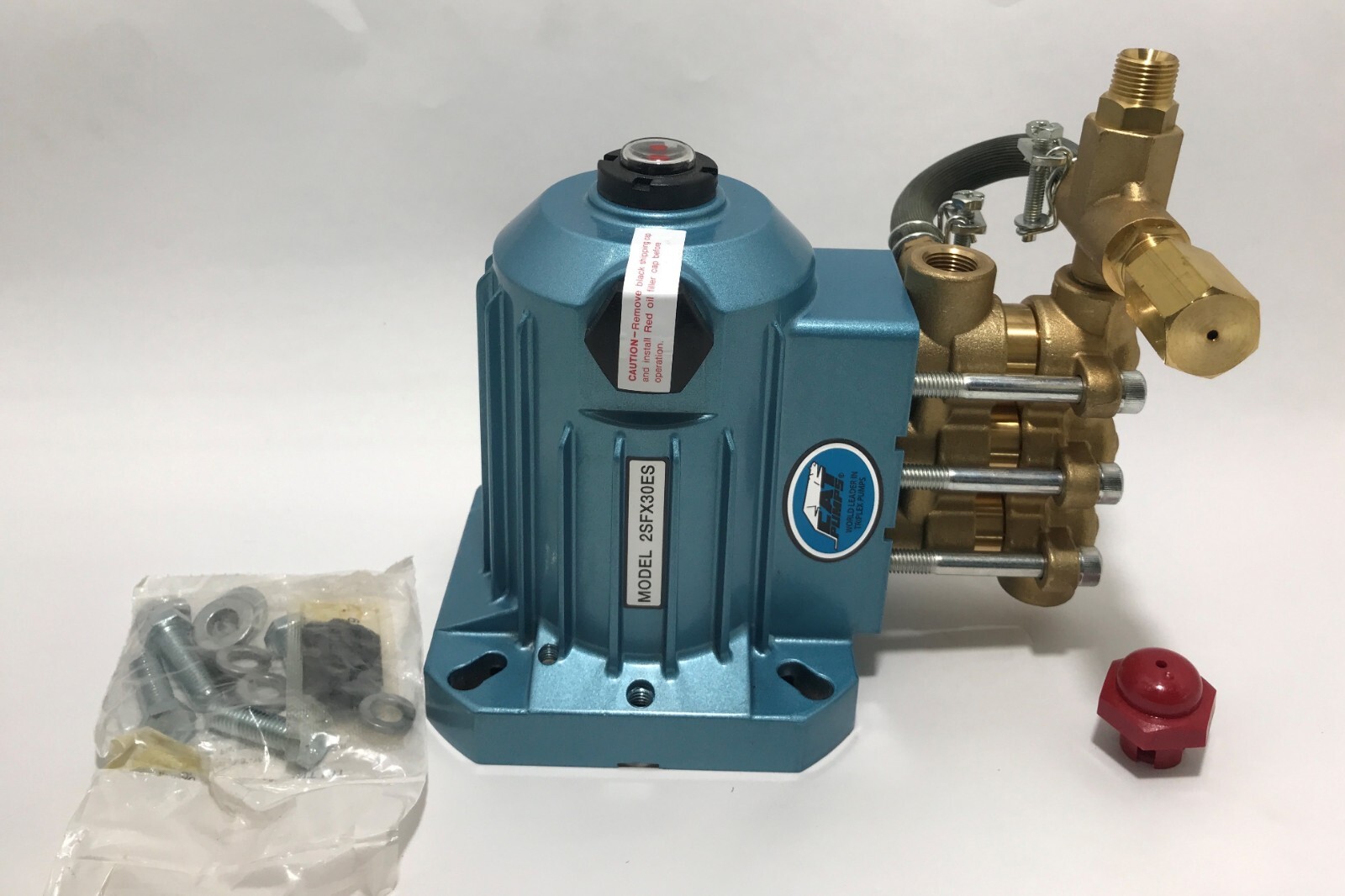 CAT 2SFX30ES PLUNGER PRESSURE PUMP 3 GPM 1500 PSI 3450 RPM 3/8″ ELECTRIC SHAFT