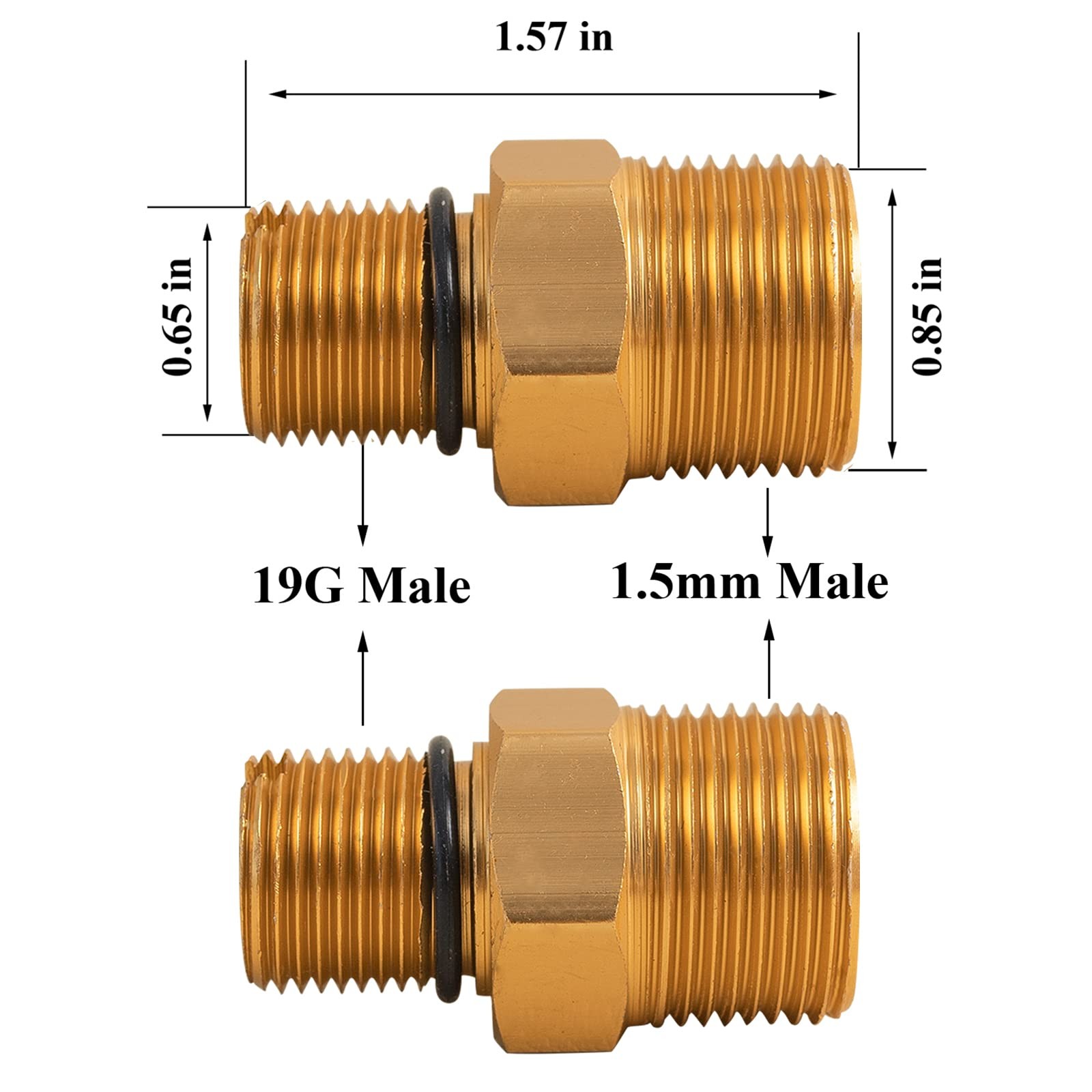 2 PCS 7106686 Outlet Connector for Gas Powered Pressure Washer Pumps, 19G & 1.5M
