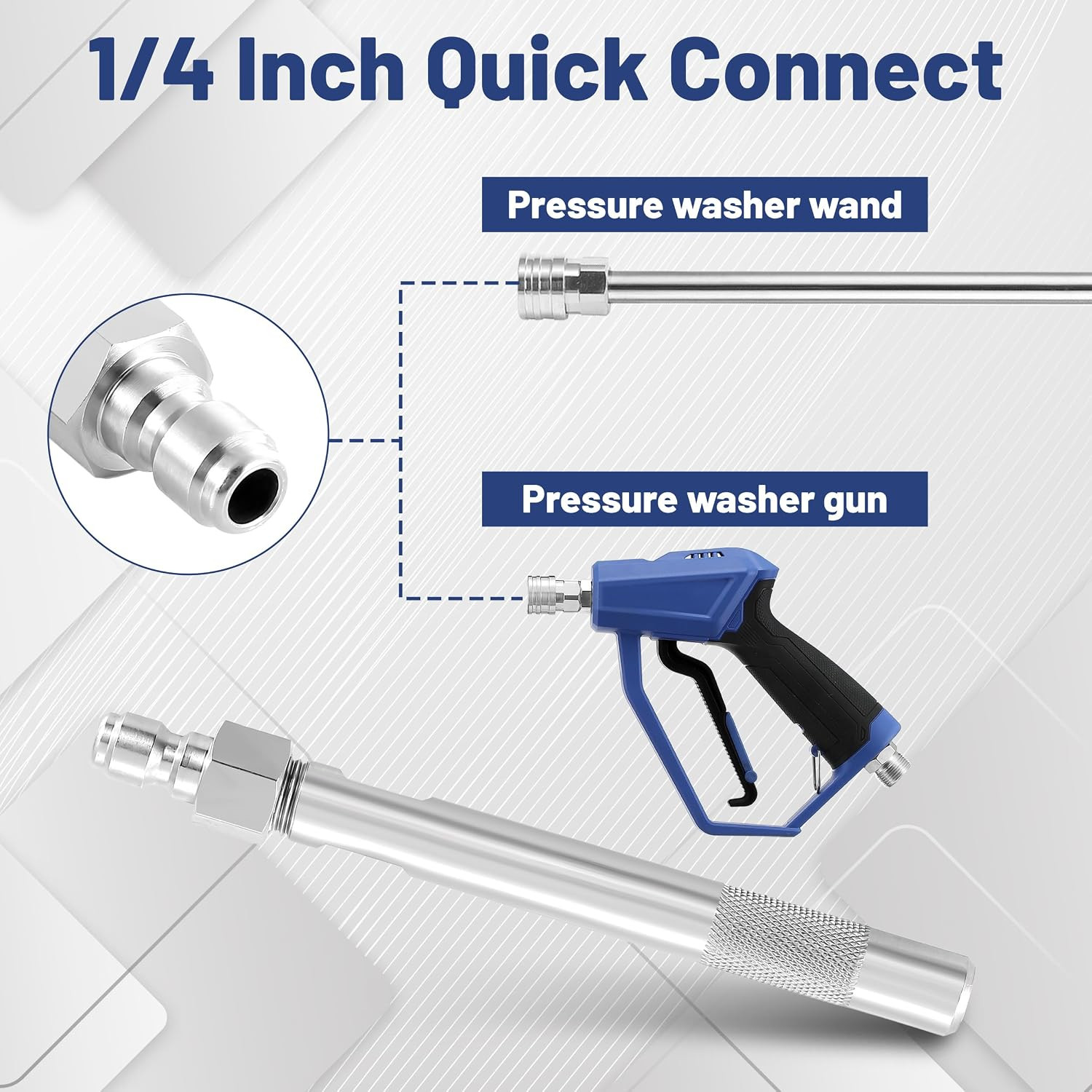 Pressure Washer Long Range Chemical Nozzle, Shooter Tip Pressure Washer, Compati
