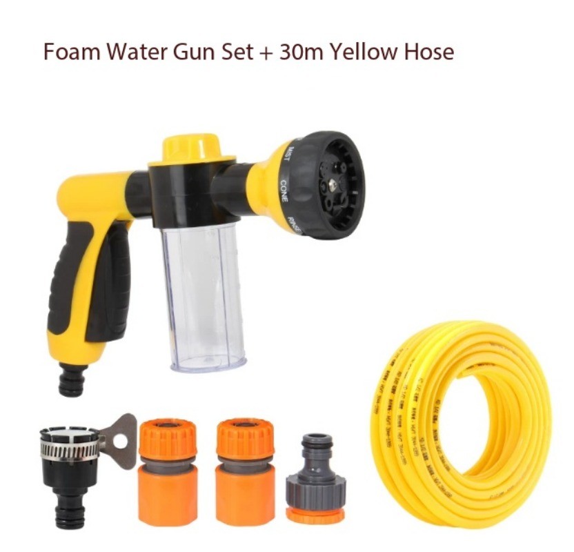 Automatic Foam Water Gun High Pressure Nozzle Jet Car Wash Hose Cleaning Tool