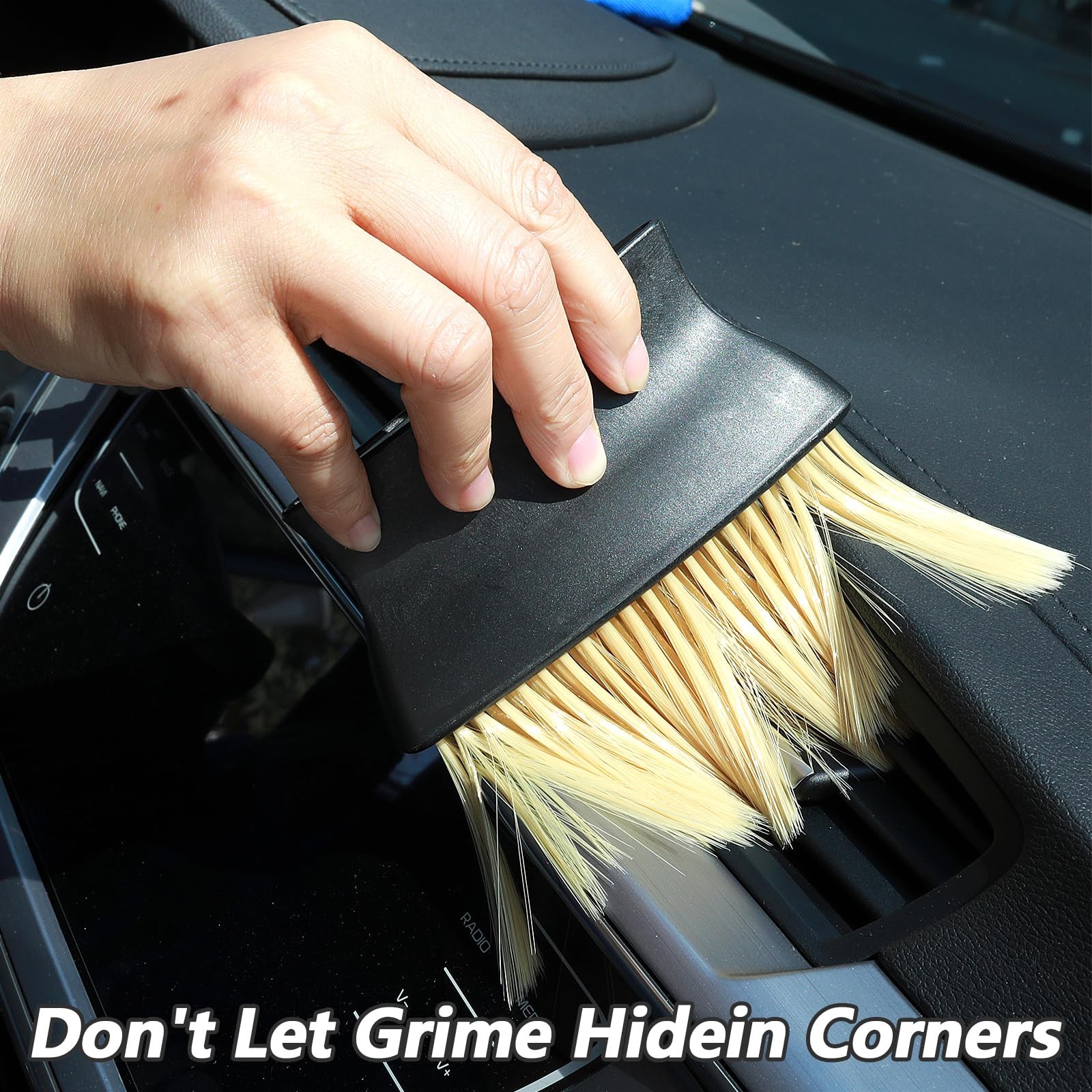 Gjinxi 2Pcs Auto Interior Dust Brushes, Car Cleaning Brushes Duster, Soft…