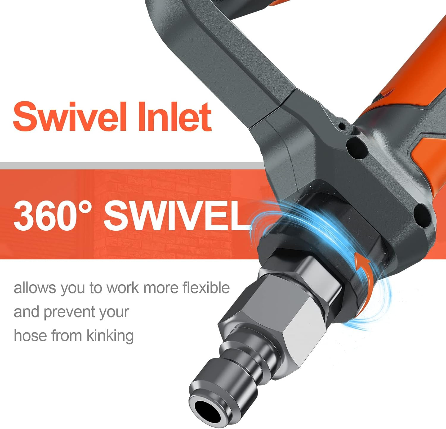 High Pressure Washer Gun with Swivel Ends, Power Washer Gun with M22 14Mm & 15Mm